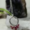 Red-Spinel-Silver-Hammered-Silver necklace-video