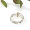 gold and silver fidget ring